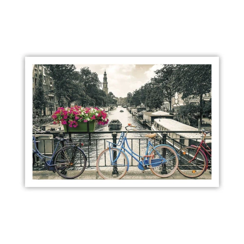 Plakat - Farverne i Amsterdams gader - 91x61 cm