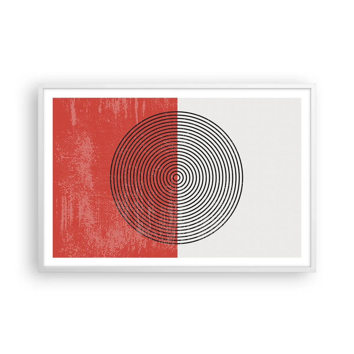 Plakat i hvid ramme - Lige til sagen - 91x61 cm