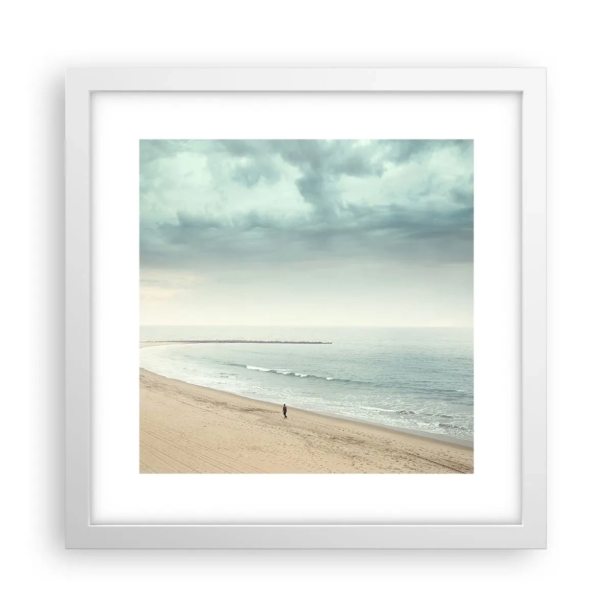 Plakat i hvid ramme - På jagt efter fred - 30x30 cm