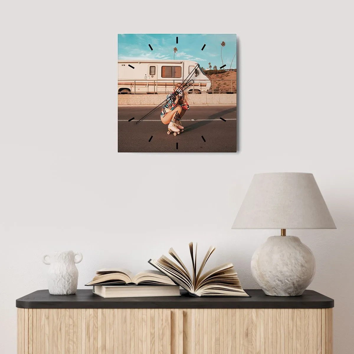 Vægur, Uret - Smil, tak! - 40x40 cm