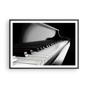 Plakat i sort ramme - Harmoni af former og farver - 100x70 cm