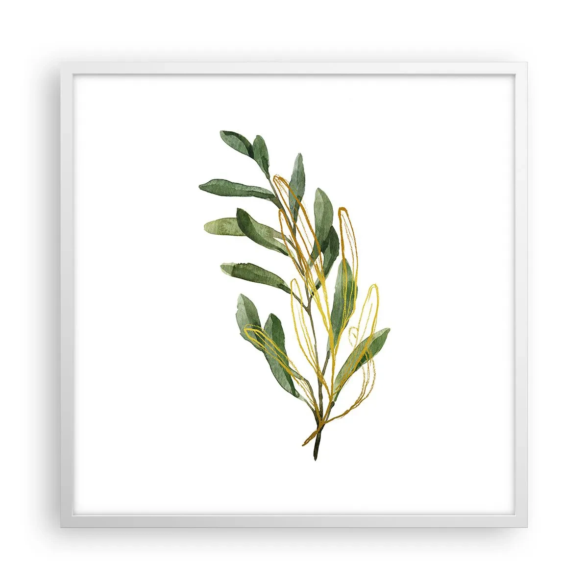 Plakat i hvid ramme - Alt, hvad der er godt - 60x60 cm