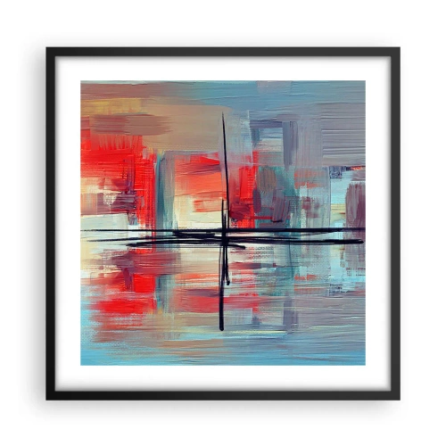 Plakat i sort ramme - Landskab i en ukendt dimension - 50x50 cm