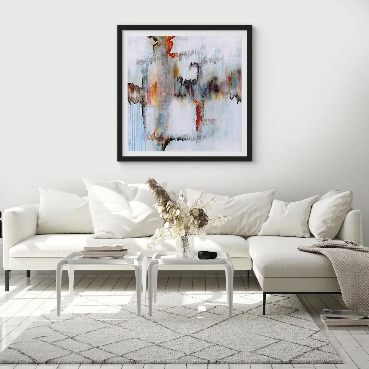 Plakat i sort ramme - En pind på vandet - 60x60 cm