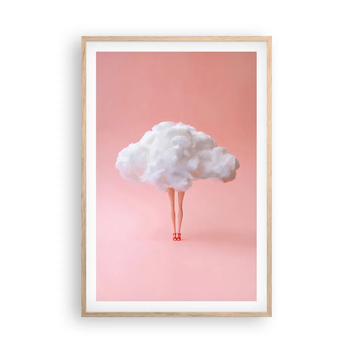 Plakat i ramme af lyst egetræ - Et sødt løfte - 61x91 cm