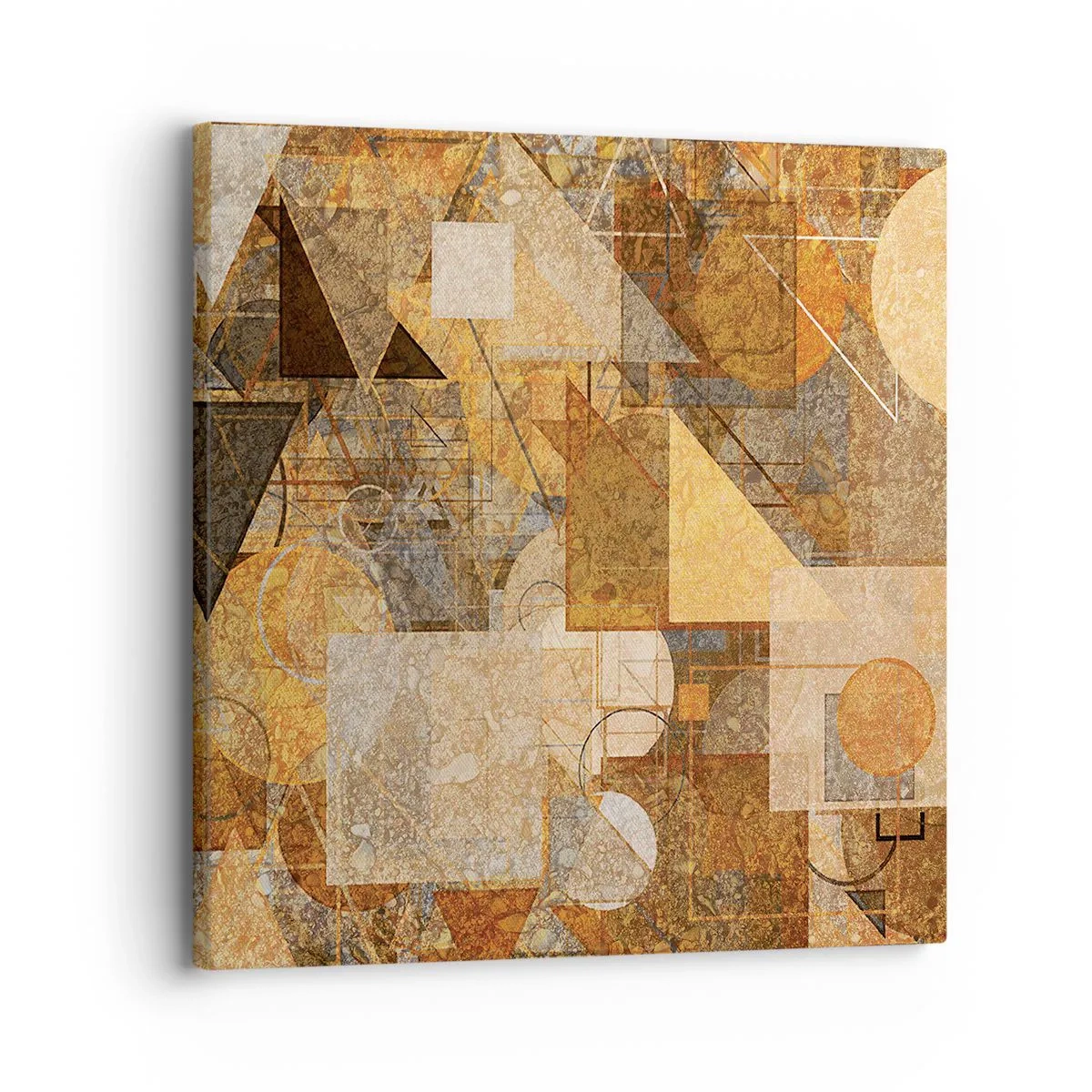 Lærredstryk - Billede på lærred - Kubistisk bronzeundersøgelse - 30x30 cm