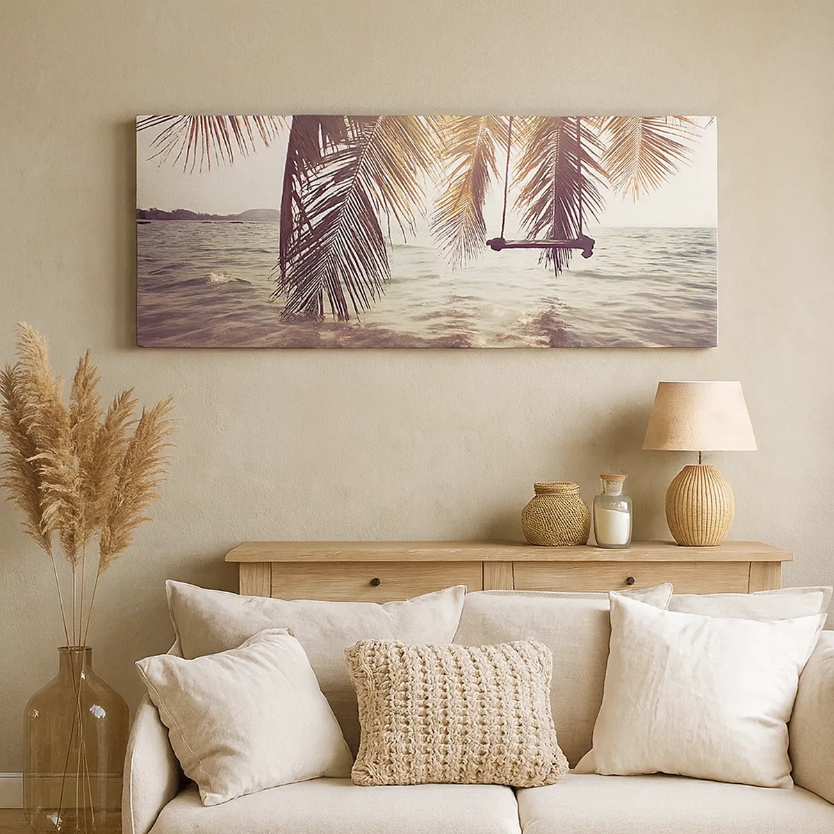 Lærredstryk - Billede på lærred - Du kan svæve i skyerne efter behag - 30x30 cm