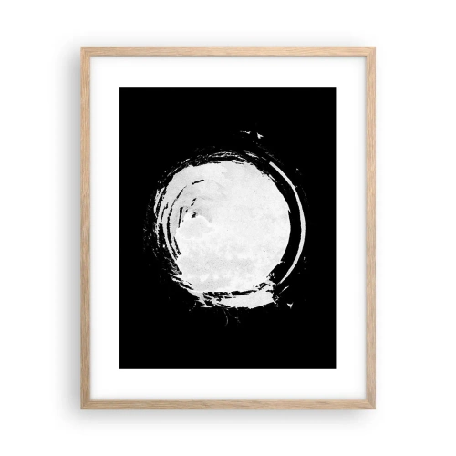 Plakat i ramme af lyst egetræ - Den gode vej ud - 40x50 cm