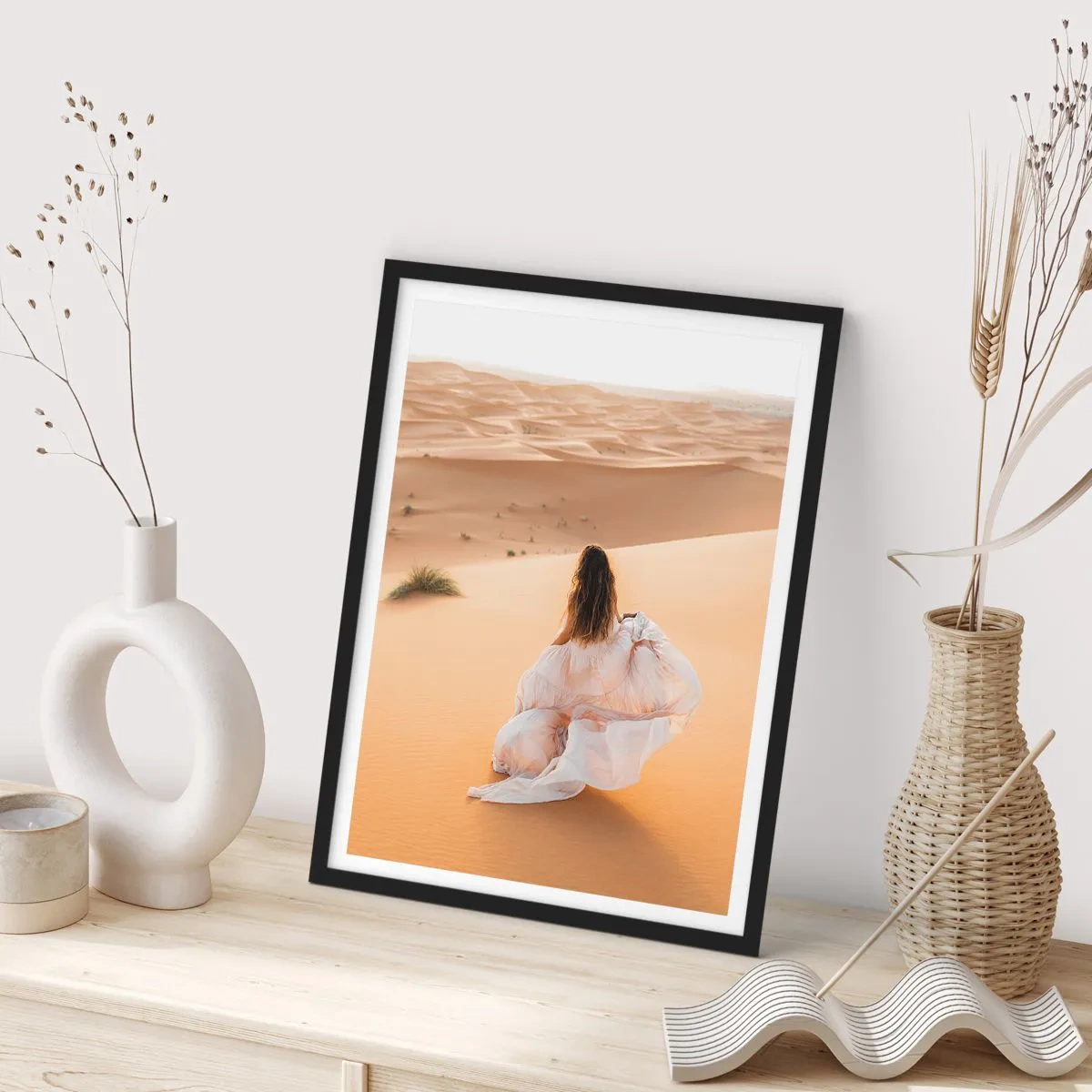 Plakat i sort ramme - Flygt til frihed - 61x91 cm