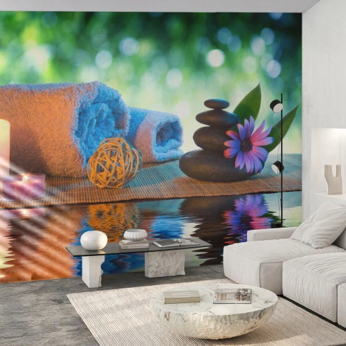 Fototapet Premium Canvas - Tid til kroppen - Spa, Lys, Kultur Japan - 300x210 cm