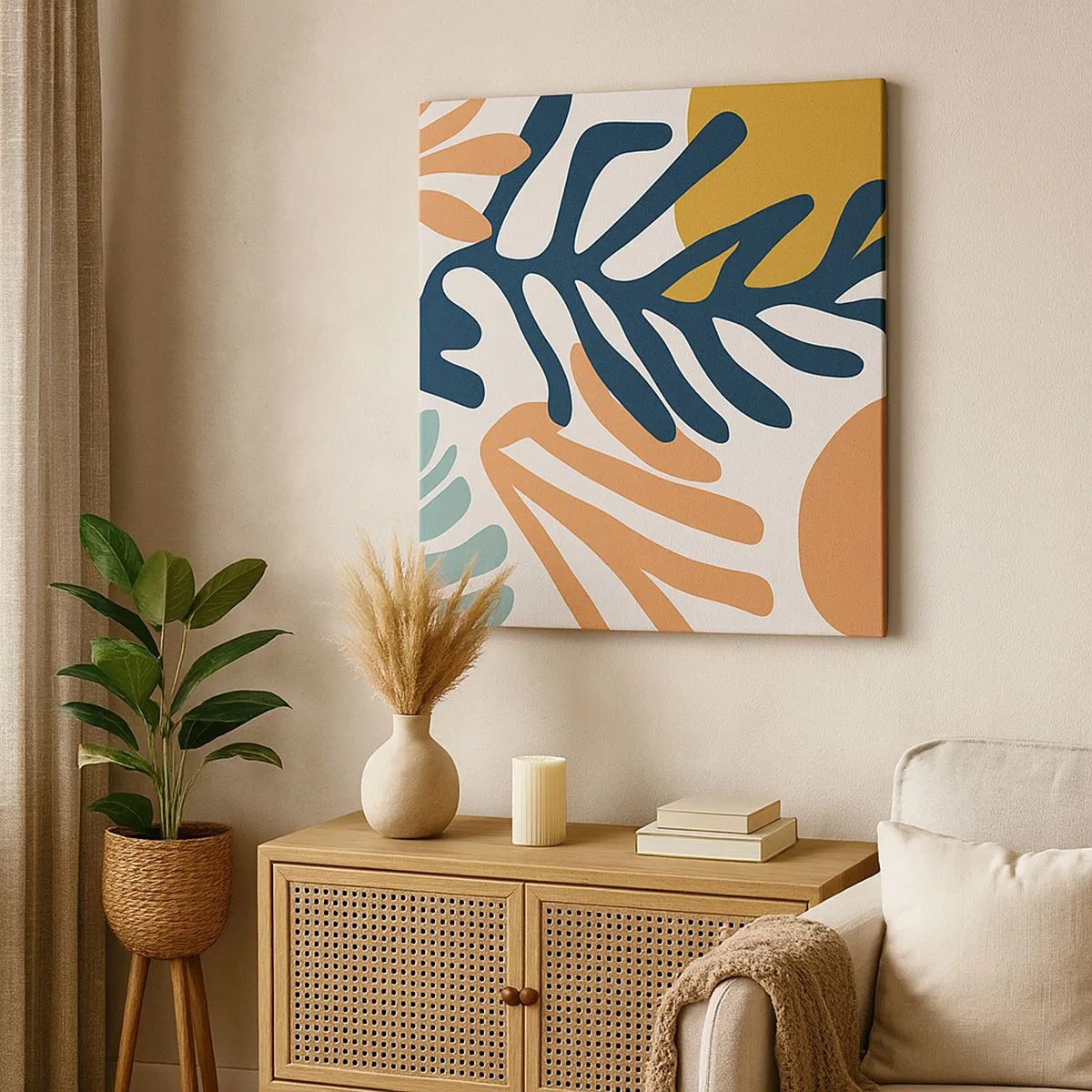 Lærredstryk - Billede på lærred - Koralhav - 30x30 cm