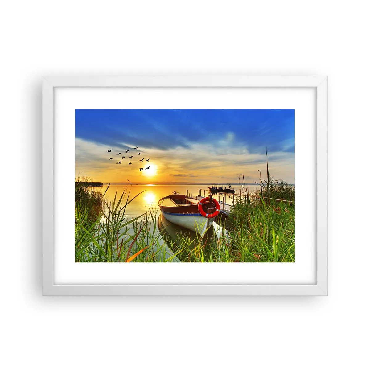 Plakat i hvid ramme - Skarverne er allerede på vej væk - 40x30 cm