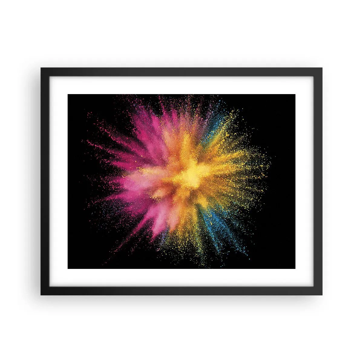 Plakat i sort ramme - Farvernes fødsel  - 50x40 cm