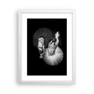 Plakat i hvid ramme - Yin og yang - den perfekte balance - 30x40 cm