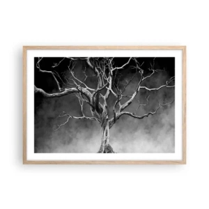 Plakat i ramme af lyst egetræ - Primær og hellig - 70x50 cm