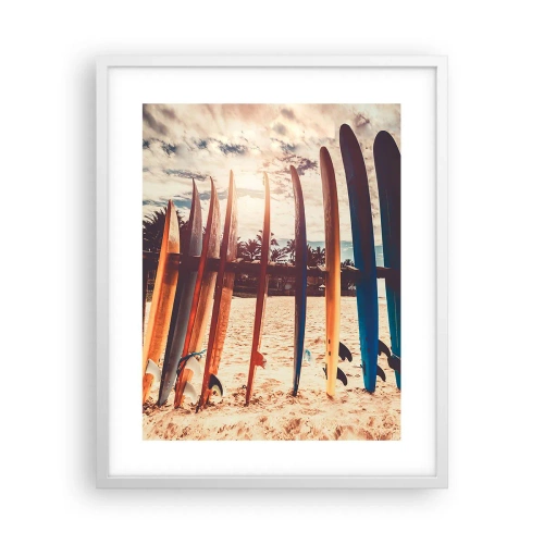 Plakat i hvid ramme - Godnat, indtil i morgen - 40x50 cm