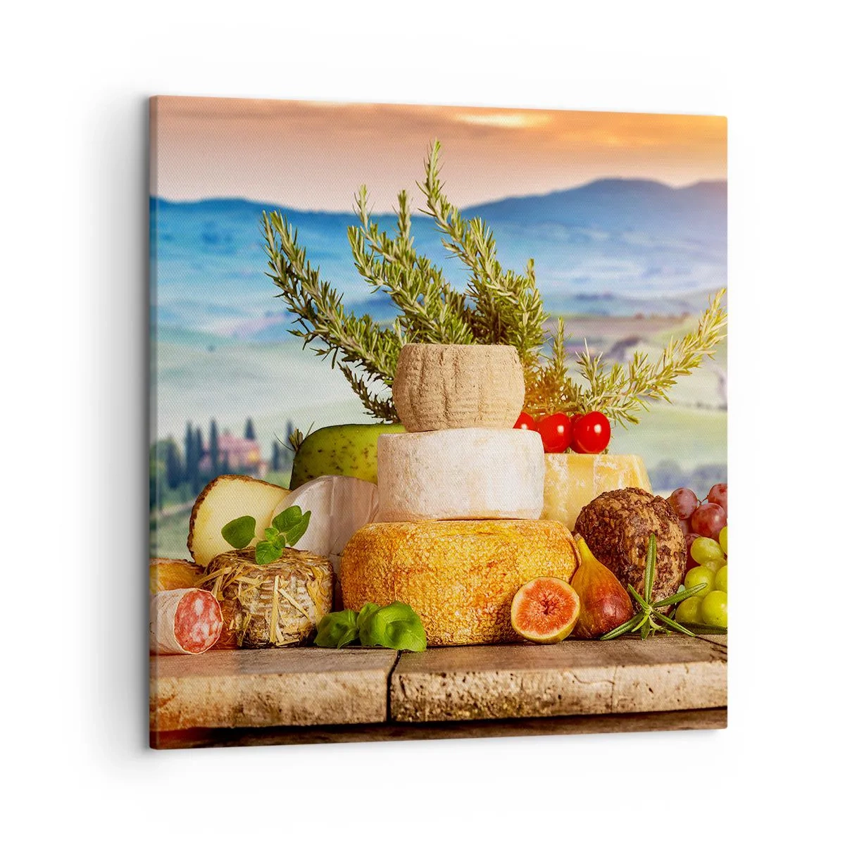 Lærredstryk - Billede på lærred - Italiensk livsglæde - 50x50 cm