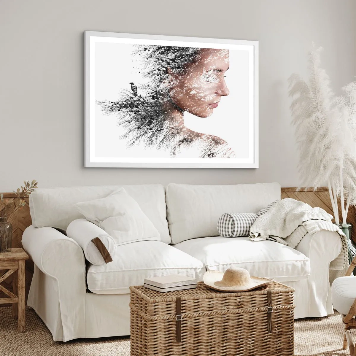 Plakat i hvid ramme - Skovens ånd - 91x61 cm