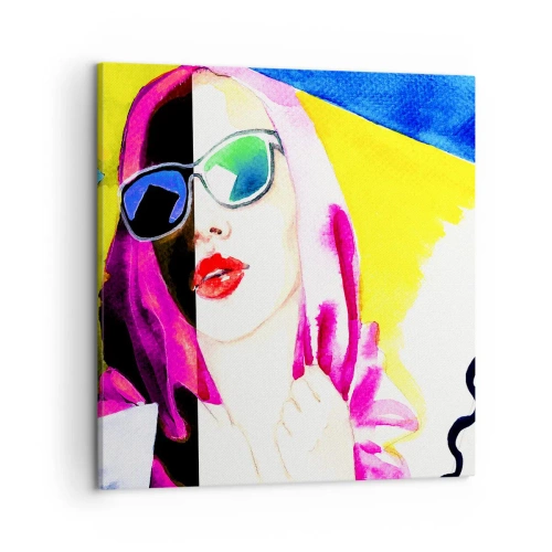 Lærredstryk - Billede på lærred - Jeg er ikke hvid, og jeg er ikke sort - 50x50 cm