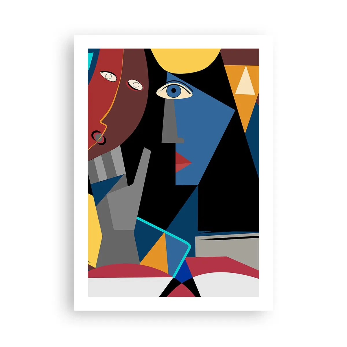Plakat - Kubistisk samtale - 50x70 cm
