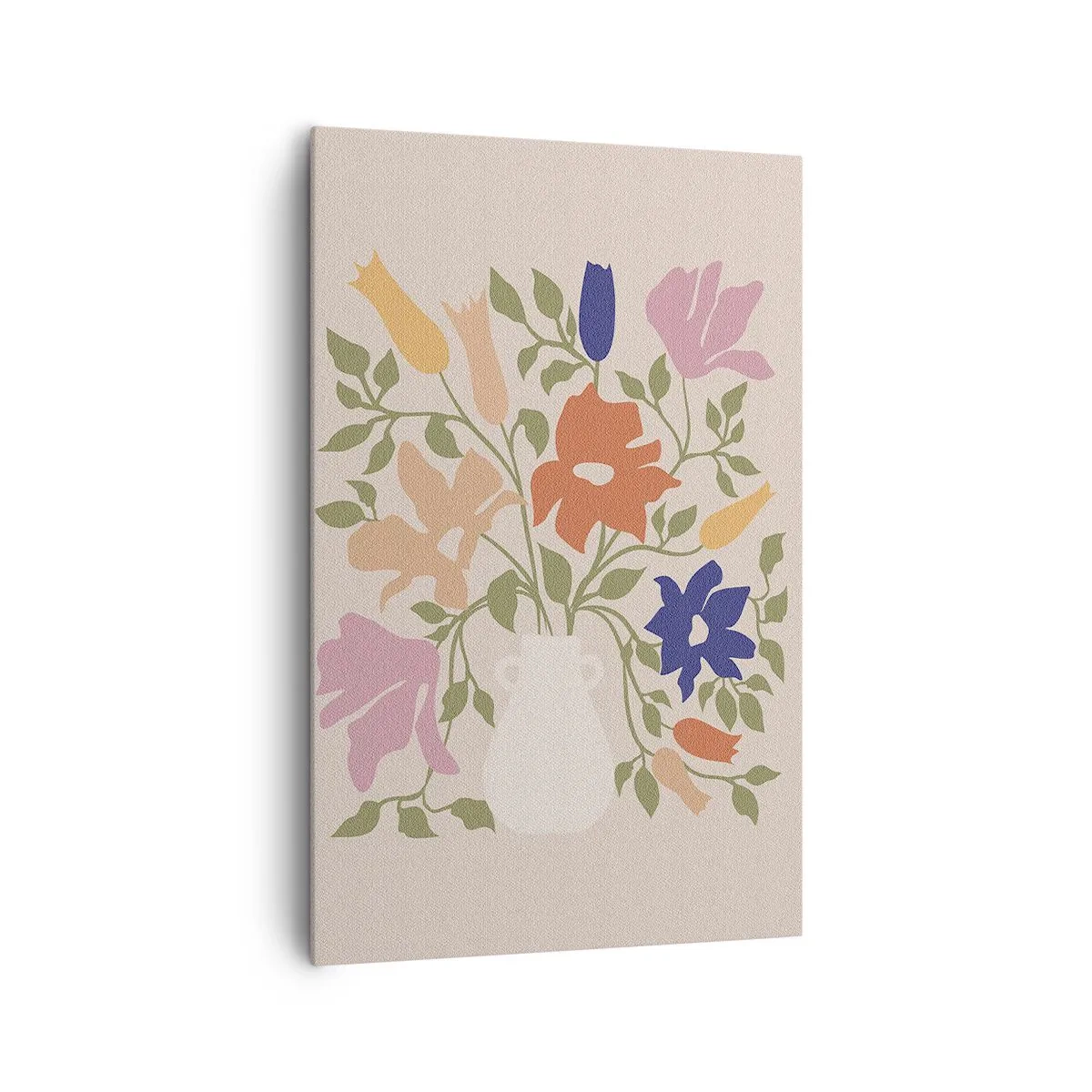 Lærredstryk - Billede på lærred - En delikat buket - 80x120 cm