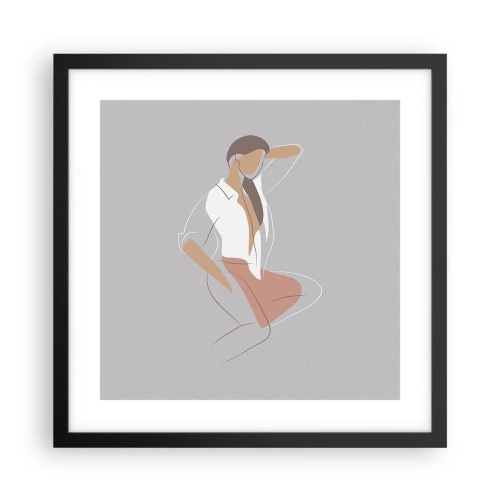 Plakat i sort ramme - Omrids af nåde - 40x40 cm