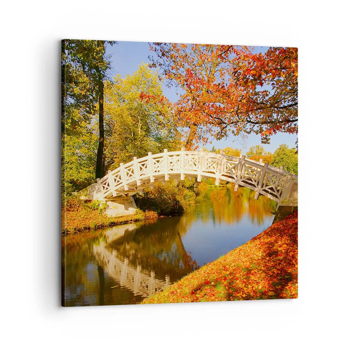 Lærredstryk - Billede på lærred - På den hvide bro af suk - 60x60 cm