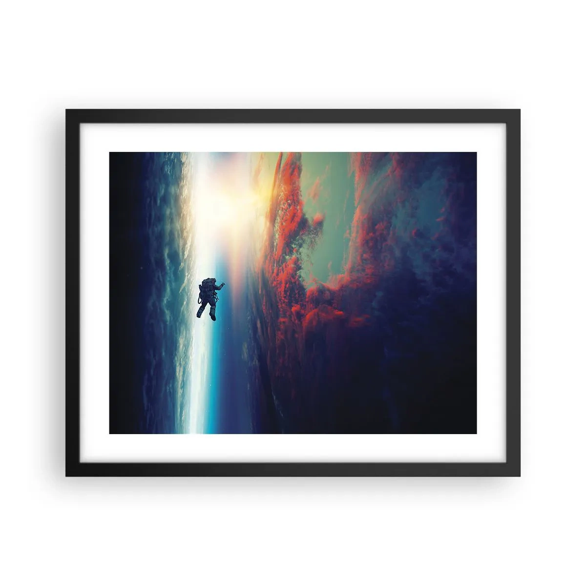 Plakat i sort ramme - Over for universet - 50x40 cm