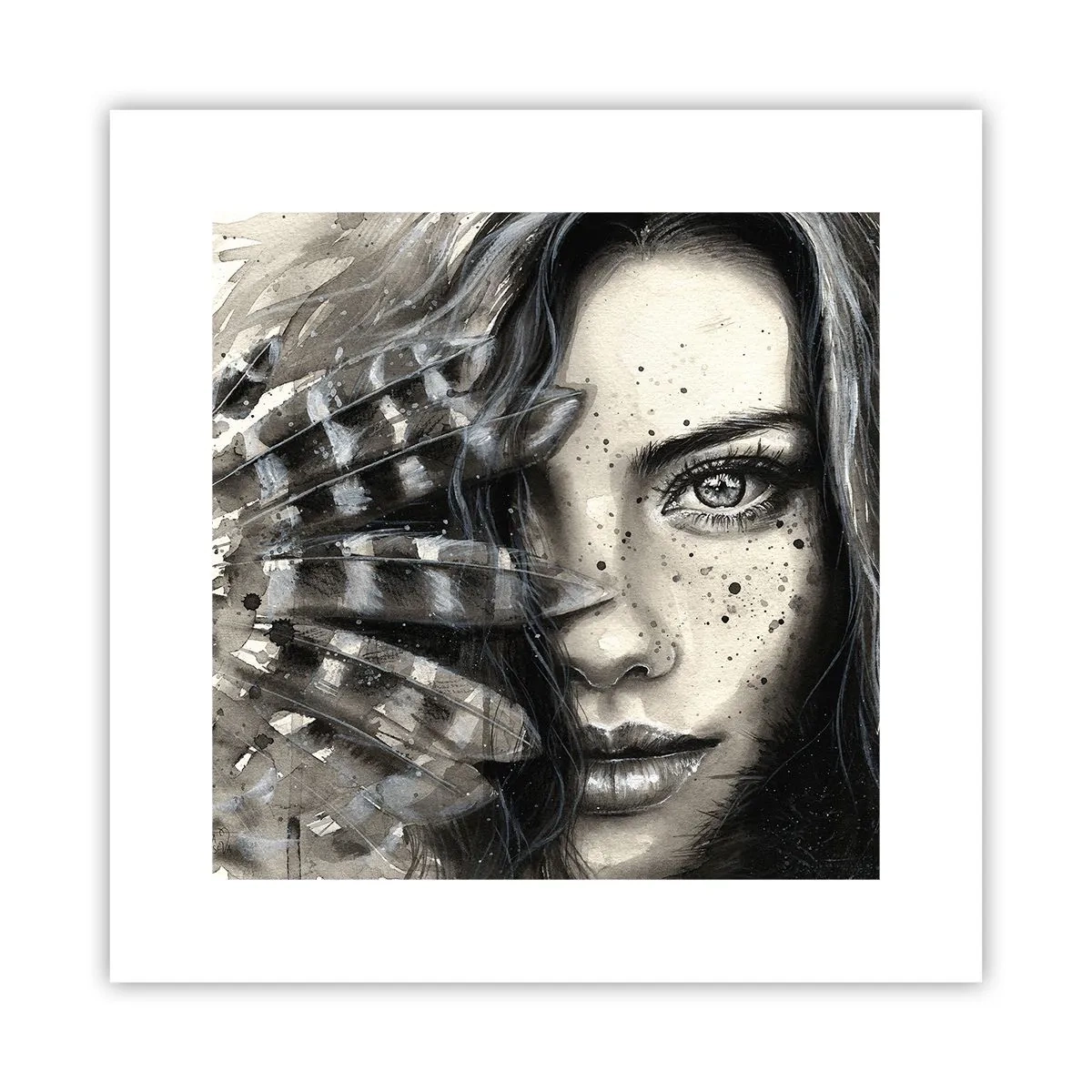 Plakat - Vild skønhed - 30x30 cm