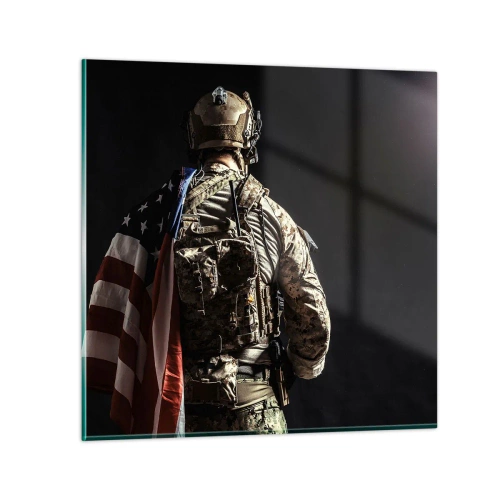 Billede på glas - Det er grunden til, at - 50x50 cm