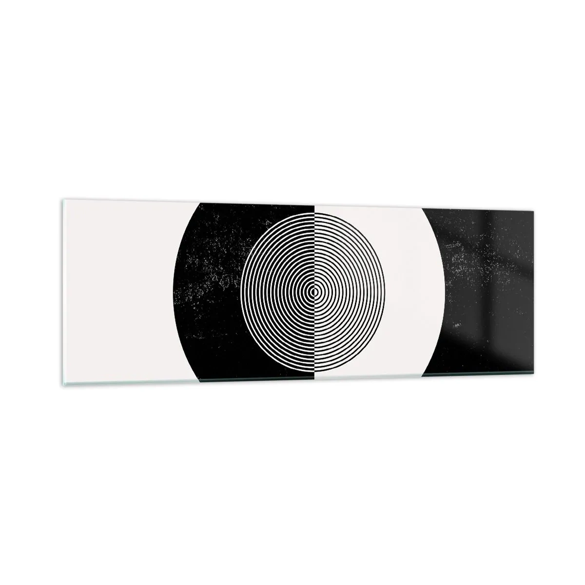 Billede på glas - Harmoni i sort og hvidt - 90x30 cm