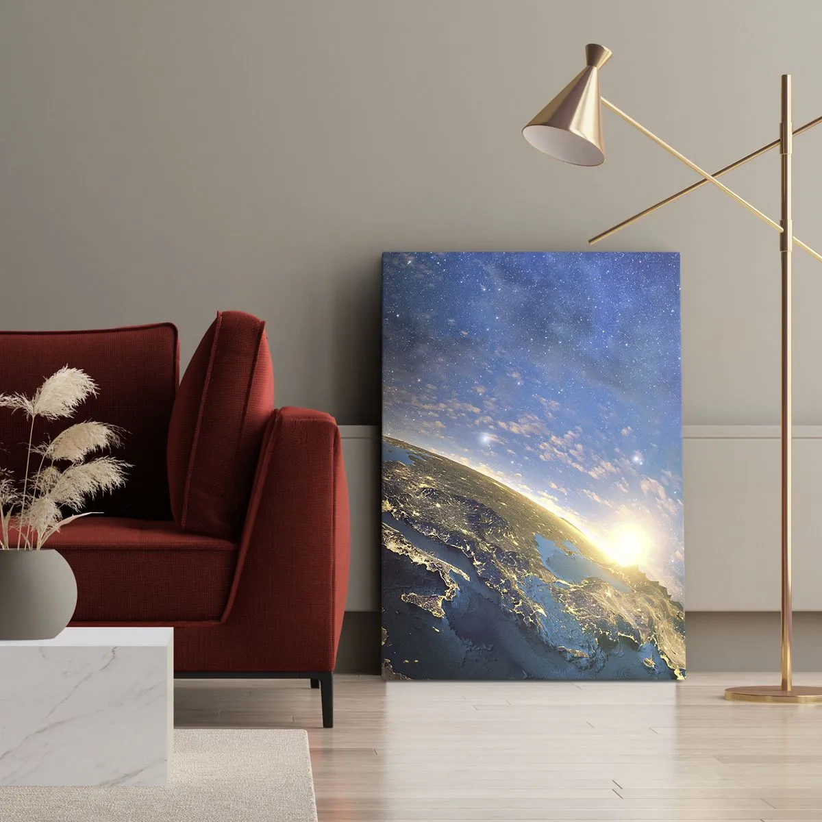 Lærredstryk - Billede på lærred - Lad os se på hinanden på afstand - 50x70 cm