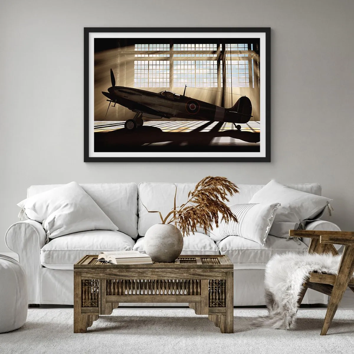 Plakat i sort ramme - Resten af krigeren - 40x30 cm