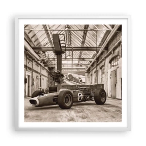 Plakat i hvid ramme - Vinderens hvile - 60x60 cm