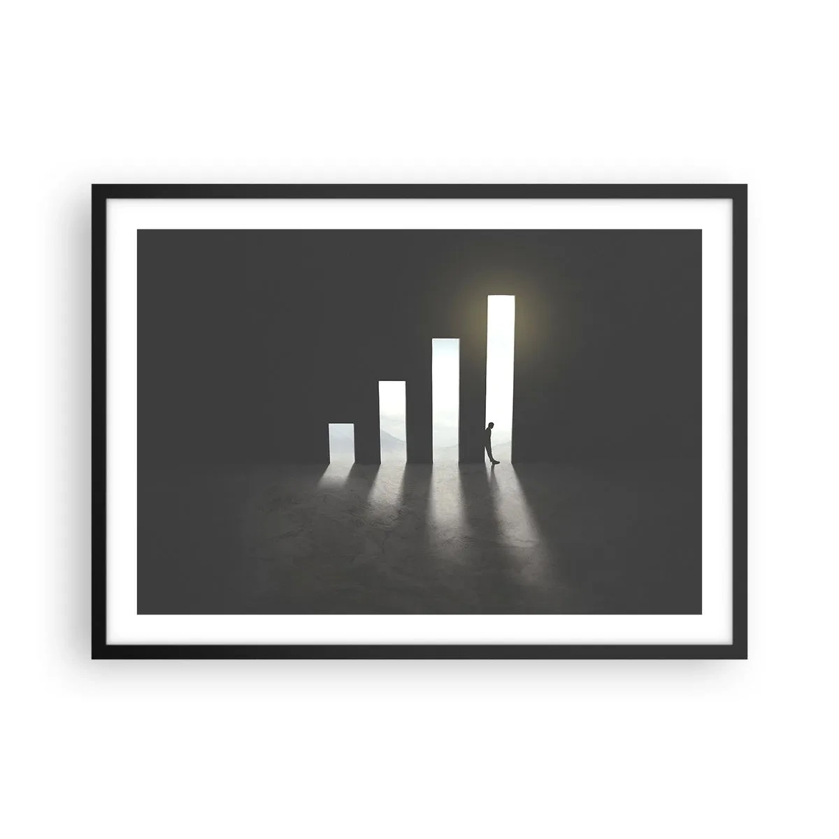 Plakat i sort ramme - Succes - et indtryk - 70x50 cm