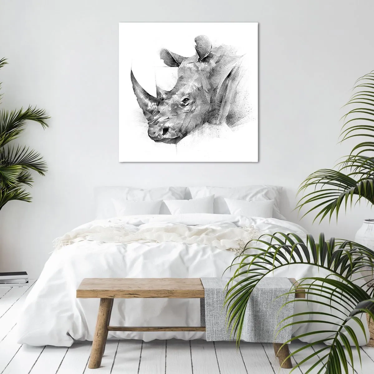 Lærredstryk - Billede på lærred - Afrikansk portræt - 60x60 cm