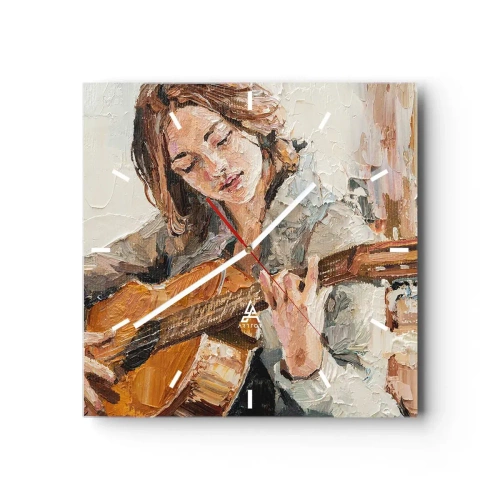 Vægur, Uret - Koncert for guitar og et pigehjerte - 40x40 cm