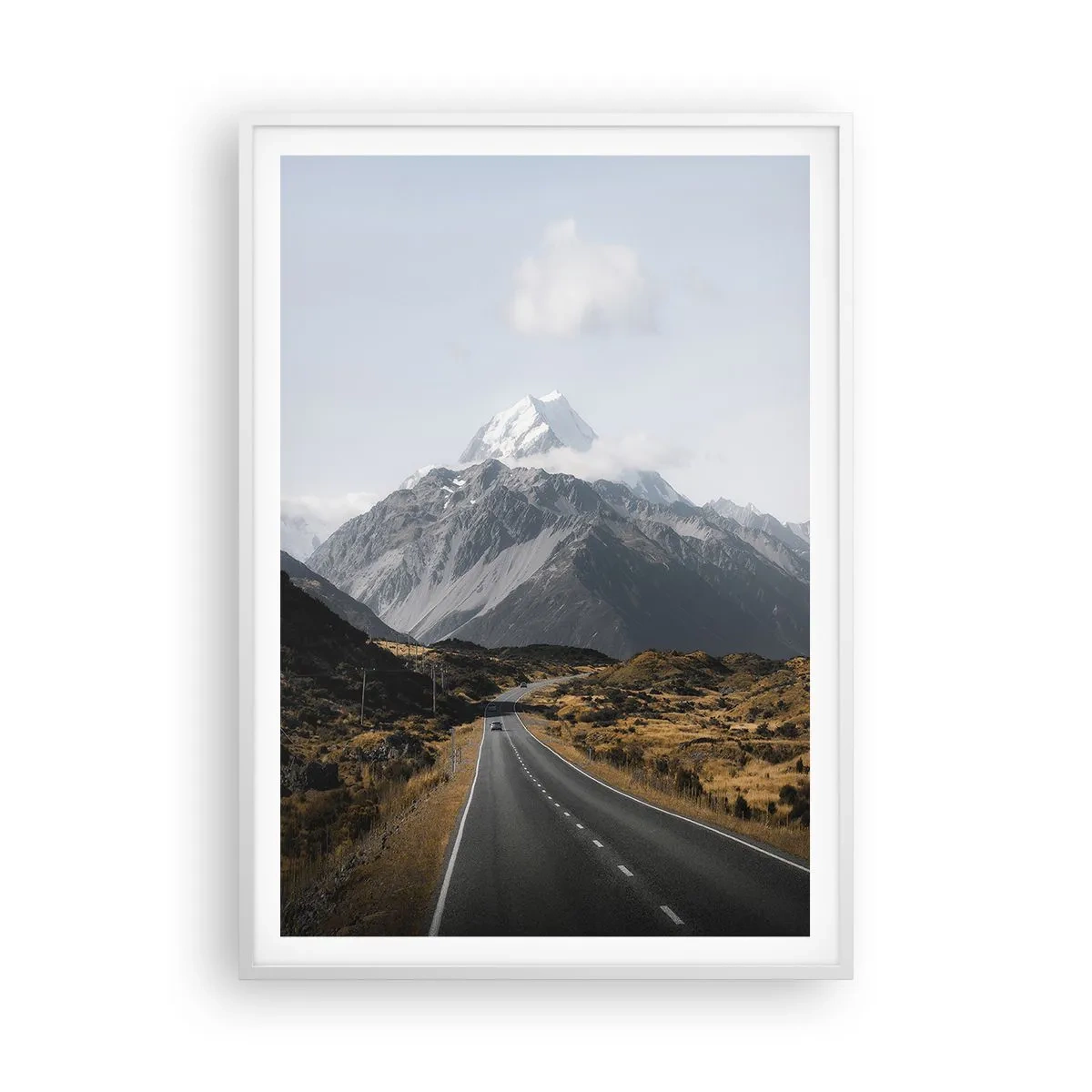 Plakat i hvid ramme - Vejen til hjerte - 70x100 cm