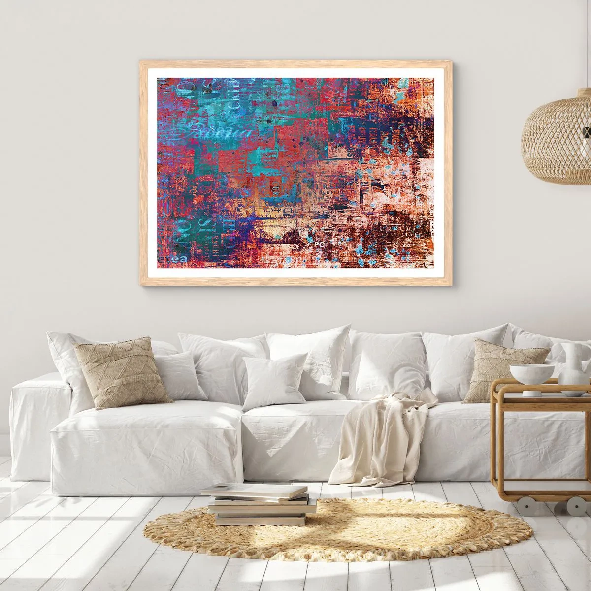 Plakat i ramme af lyst egetræ - Hukommelse og glemsel - 40x30 cm