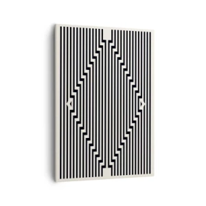 Lærredstryk - Billede på lærred - Geometrisk illusion - 50x70 cm