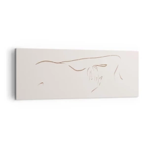 Lærredstryk - Billede på lærred - Begærets form - 140x50 cm