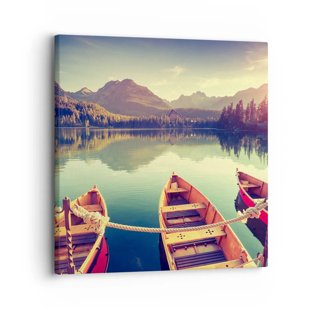 Lærredstryk - Billede på lærred - Lev efter dens love - 30x30 cm