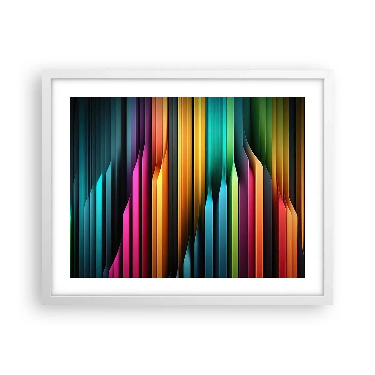 Plakat i hvid ramme - Lysende orgel - 50x40 cm