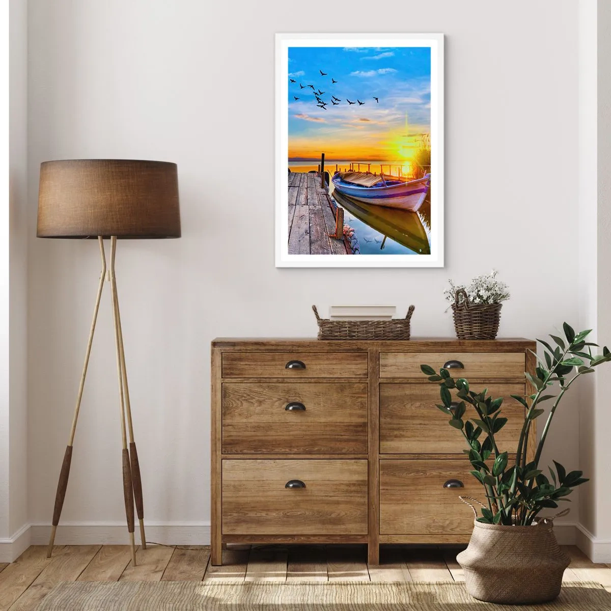 Plakat i hvid ramme - Farvel, indtil i morgen - 30x40 cm