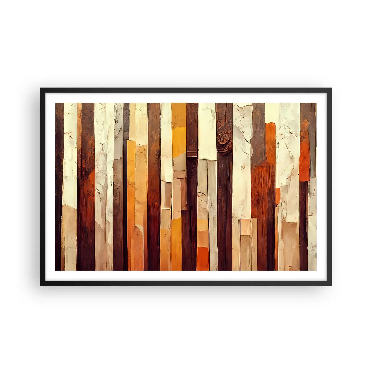 Plakat i sort ramme - Hymne af skovens træer - 91x61 cm