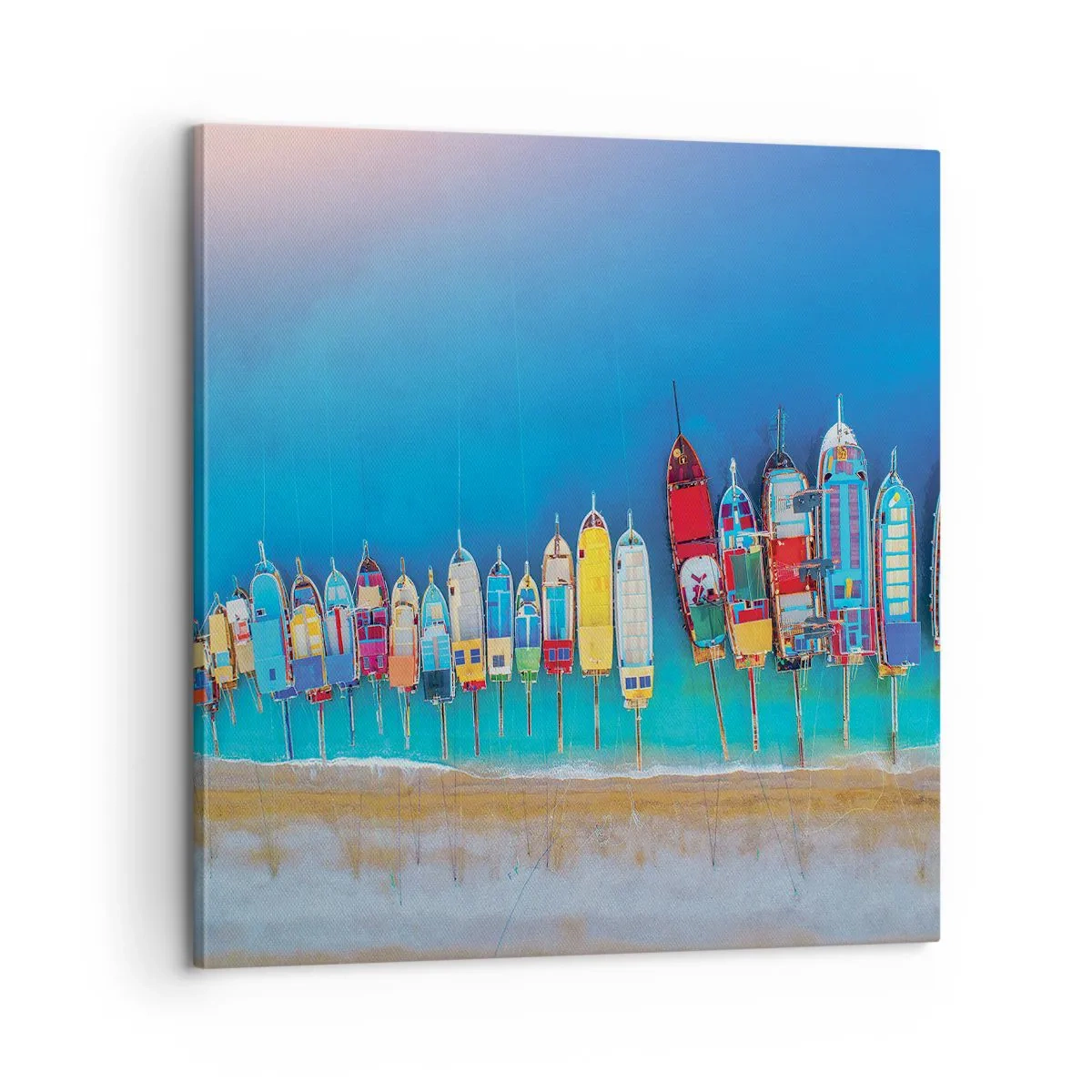 Lærredstryk - Billede på lærred - Fra et fugleperspektiv - 60x60 cm