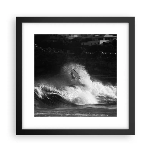 Plakat i sort ramme - Udfordring accepteret! - 30x30 cm