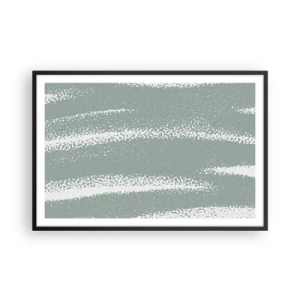 Plakat i sort ramme - Abstraktion i vinterstemning - 91x61 cm