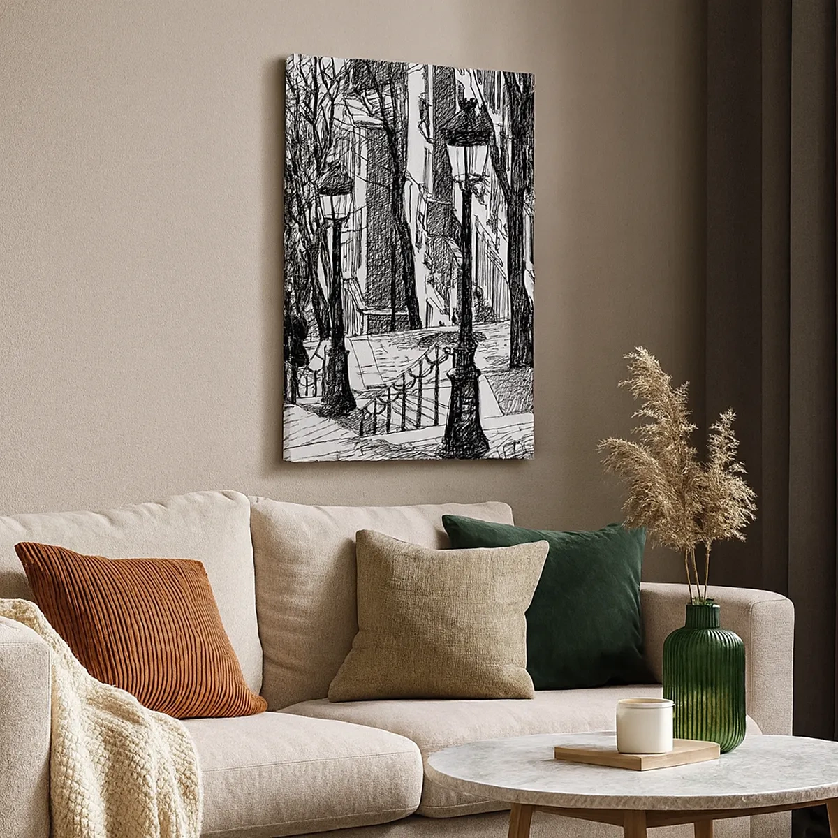 Lærredstryk - Billede på lærred - Kærlighedshistorie eller skrækhistorie? - 50x70 cm