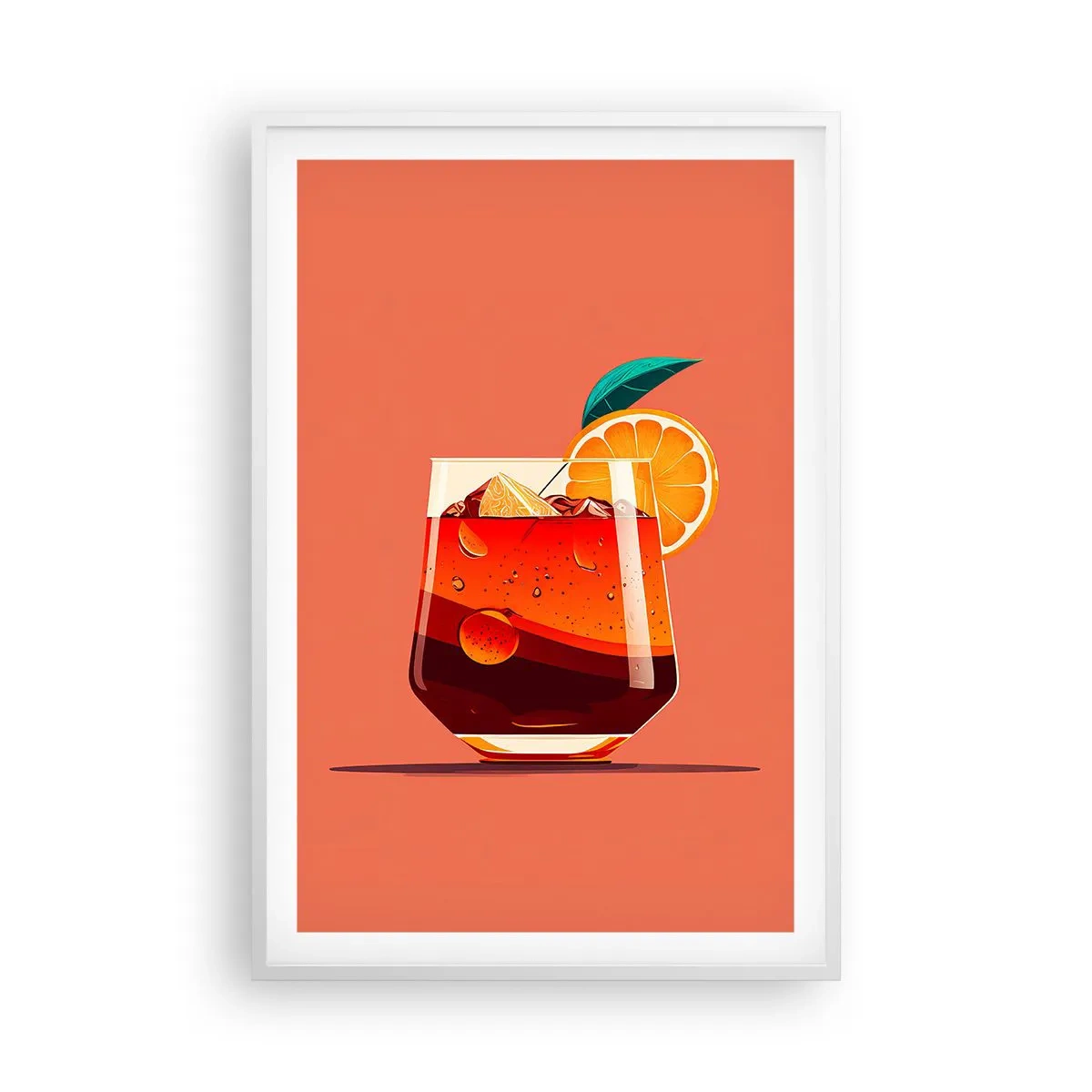 Plakat i hvid ramme - Sommerens forfriskning - 61x91 cm